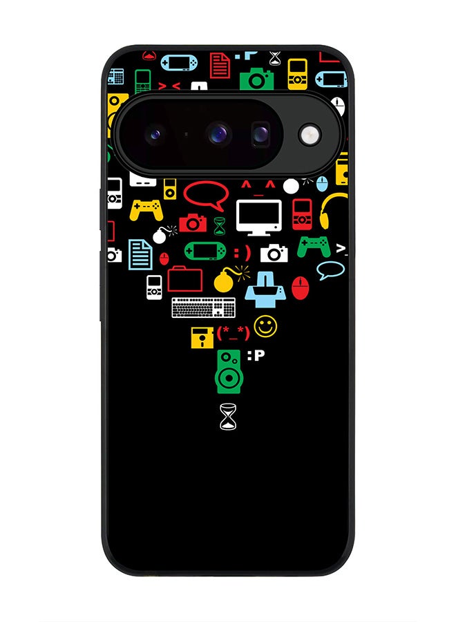 For Google Pixel 10 Case,Slim fit Camera Protection, Shockproof Thin Phone cover  - Convergence (Black)